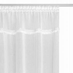 Curtain 140 x 270 Decorative Boho Tape White