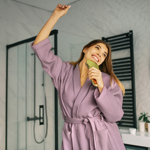Gofer Unisex Cotton Bathrobe Vizzy L 06 Heather Purple