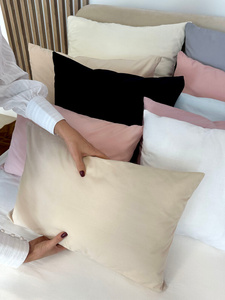 Cotton pillowcase 70 x 80 Solid Ola Brown Pink