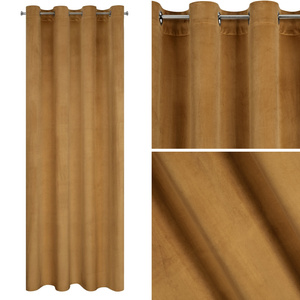 Curtain 140 x 250 Decorative Velvet Melanie Honey