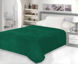 Double Sided Capri Bedspread Dark Green 160x200