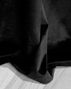 Curtain 140 x 250 Decorative Velour Shiny Black