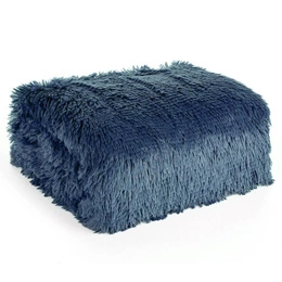 Blanket 170 x 210 Double-sided Fur Tifany1 Navy Blue