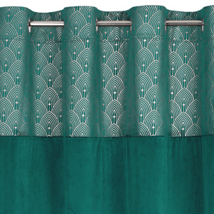 Curtain 140 x 250 Decorative Drawstring Agnes Turquoise