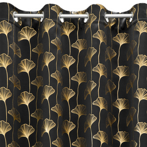 Curtain 135 x 250 Decorative Blackout Clara3 Black