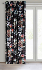 Curtain 140 x 270 Decorative Tape Alani Black+Gray