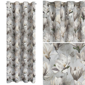 Curtain 140 x 250 Decorative Eyelets Lari Silver