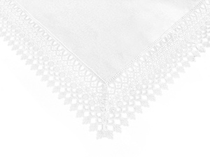 Stain-Resistant Tablecloth 150 x 280 with Lace 2017 White