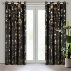 Curtain 140 x 250 Decorative Velvet Tonia Black