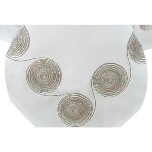 Tablecloth 140 x 300 Decorative Embroidery 801 White