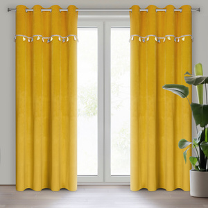 Curtain 140 x 250 Children's Eyelets Kids 1 Mustard