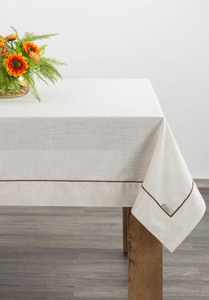 Tablecloth 145 x 280 Decorative Natu9 Nat+Brown