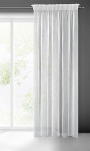 Decorative Curtain Monic 140 x 270 Tape White