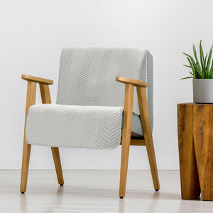 70 x 160 Decorative Velour Sofia White Bedspread