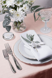 Tablecloth 150x250 Stainproof Classic Elegant Pink