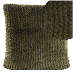 Fox Decorative Fur Pillowcase 45 x 45 Olive