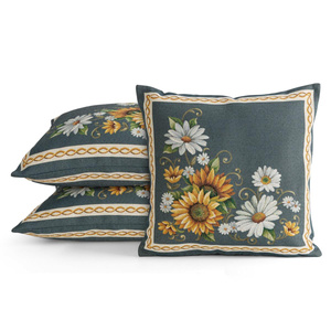 45 x 45 Decorative Tapestry Pillowcase 45 Blue