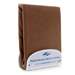 Terry sheet with elastic 045_D Chocolate 140x200