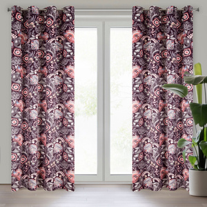 Curtain 140 x 250 Decorative Velvet Mirei Maroon