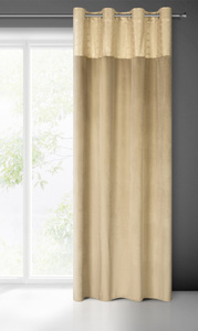 Curtain 140 x 250 Decorative Velvet Elen Beige+Grey