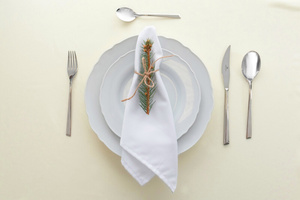 Tablecloth 140x300 Stainproof Classic Savio Cream