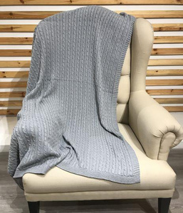 Blanket 125 x 150 Cotton Scotty Light Grey