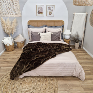 Blanket 160 x 200 Acrylic Solid Warm Yasemin 03