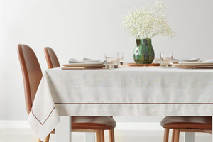 Tablecloth 140 x 180 Decorative Natu9 Nat+Brown