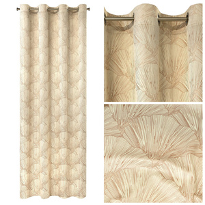 Pierre Cardin Goja Velvet Curtain 140 x 250 Cream