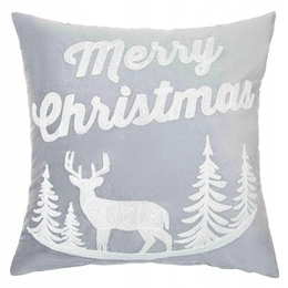 Christmas pillowcase 45 x 45 Reindeer Grey