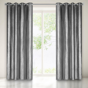 Glossy Decorative Curtain 140 x 250 Przel Black