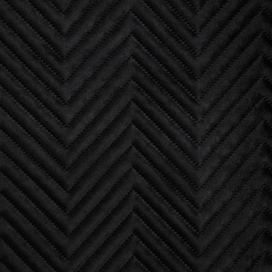 70 x 160 Decorative Velour Bedspread Sofia Black