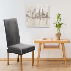 Velvet Chair Cover 35x55x30 Pokr04 Gray