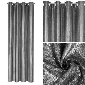 Glossy Decorative Curtain 140 x 250 Przel Black