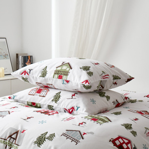 Bedding 160 x 200 3pc Cotton Satin Skiing