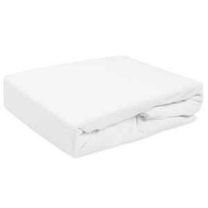 Terry sheet with elastic 001_D White 160x200