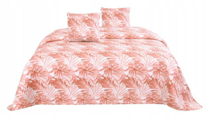 Bedspread 200 x 220 Quilted Double Sided Hibiscus Pud