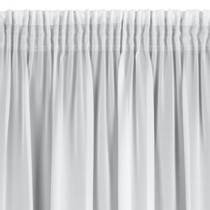 Decorative Curtain Dahlia 140 x 270 Tape White