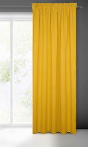 Blackout Logan Tape Curtain 140 x 270 Mustard