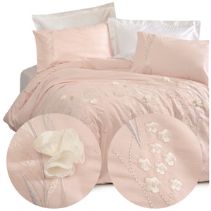 Bedding 200 x 220 6 pcs Satin Embroidered 3D Omer 01