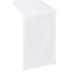 Runner 50 x 100 with Hemstitch Pattern 050 White