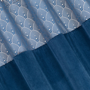 Curtain 140 x 250 Decorative Drawstring Agnes Navy Blue