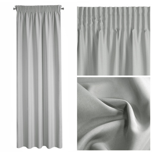 Rita Decorative Tape Curtain 140 x 270 Steel