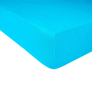 Terry sheet with elastic 011_D Turquoise 80x140