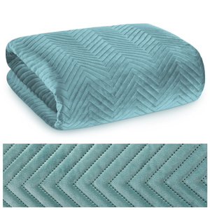 70 x 160 Decorative Velour Sofia Mint Bedspread