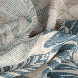 Curtain 140 x 270 Decorative Lenny Natur+Blue