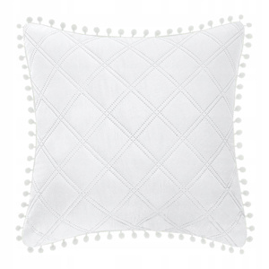 Pompoo White Decorative 45 x 45 pillowcase
