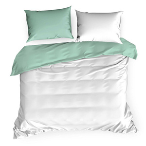 Bedding 180 x 200 3pc Satin Nova3 White + Mint