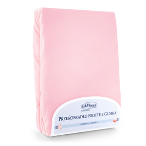 Terry sheet with elastic 006_D Pink 120x200