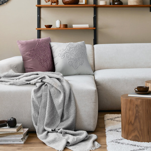 Mira 1B Silver Decorative 45 x 45 pillowcase